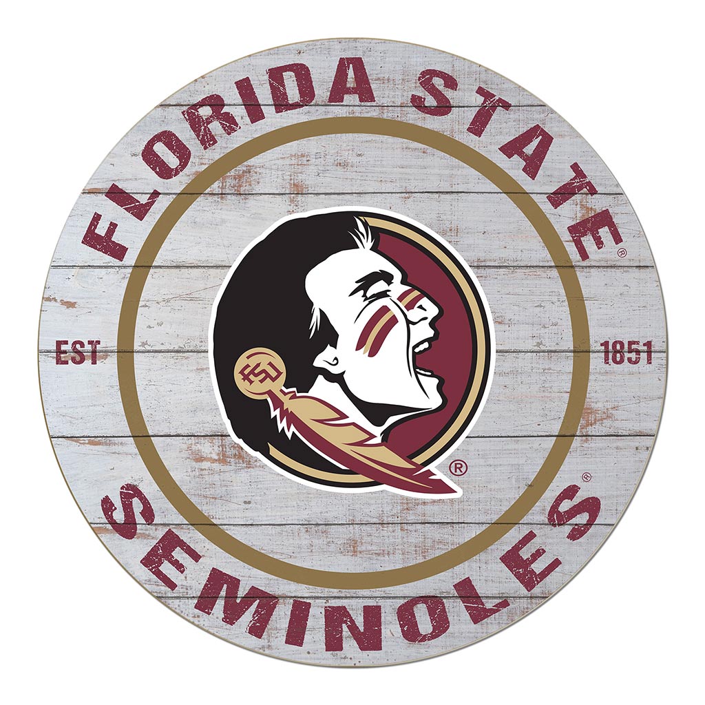 20x20 Weathered Circle Florida State Seminoles