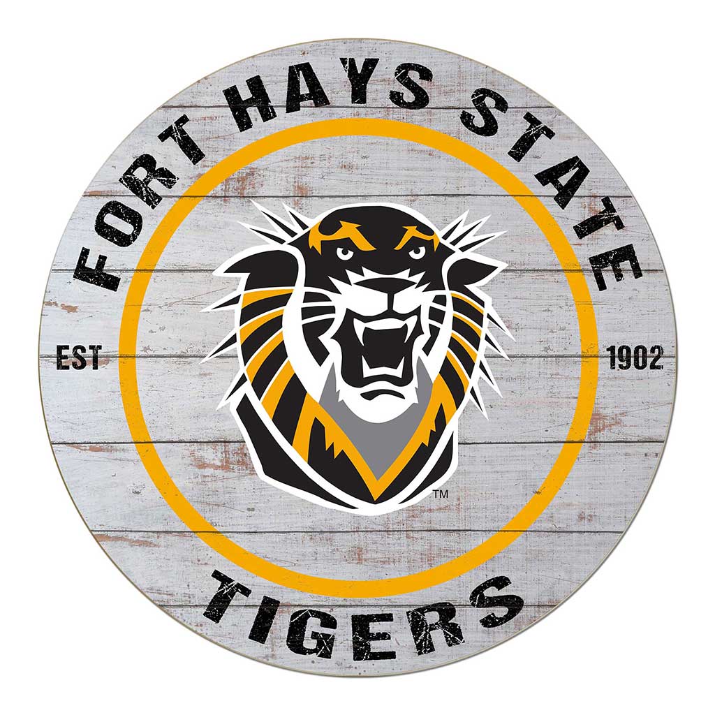 20x20 Weathered Circle Fort Hays State Tigers