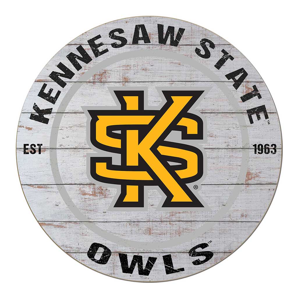 20x20 Weathered Circle Kennesaw State Owls