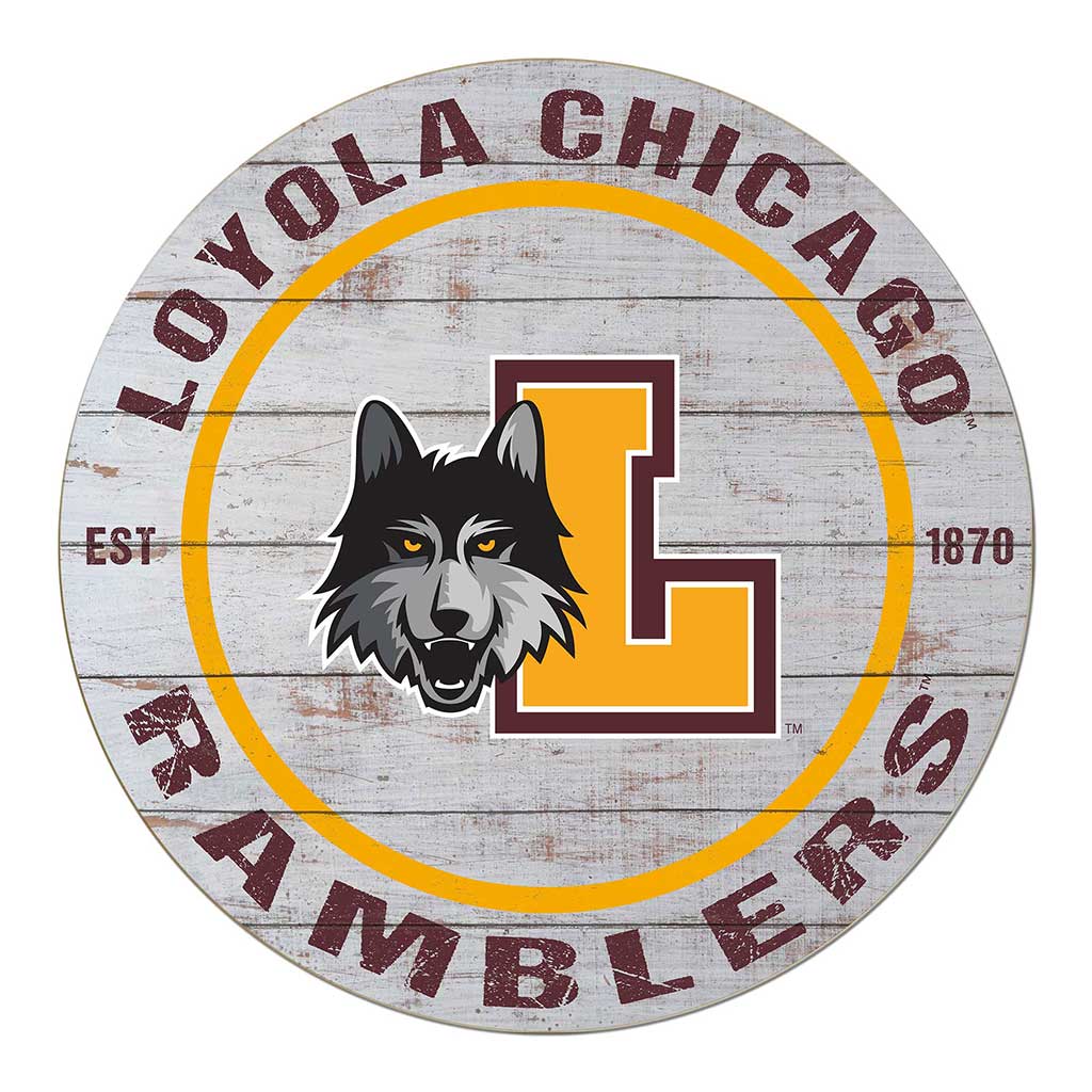 20x20 Weathered Circle Loyola Chicago Ramblers