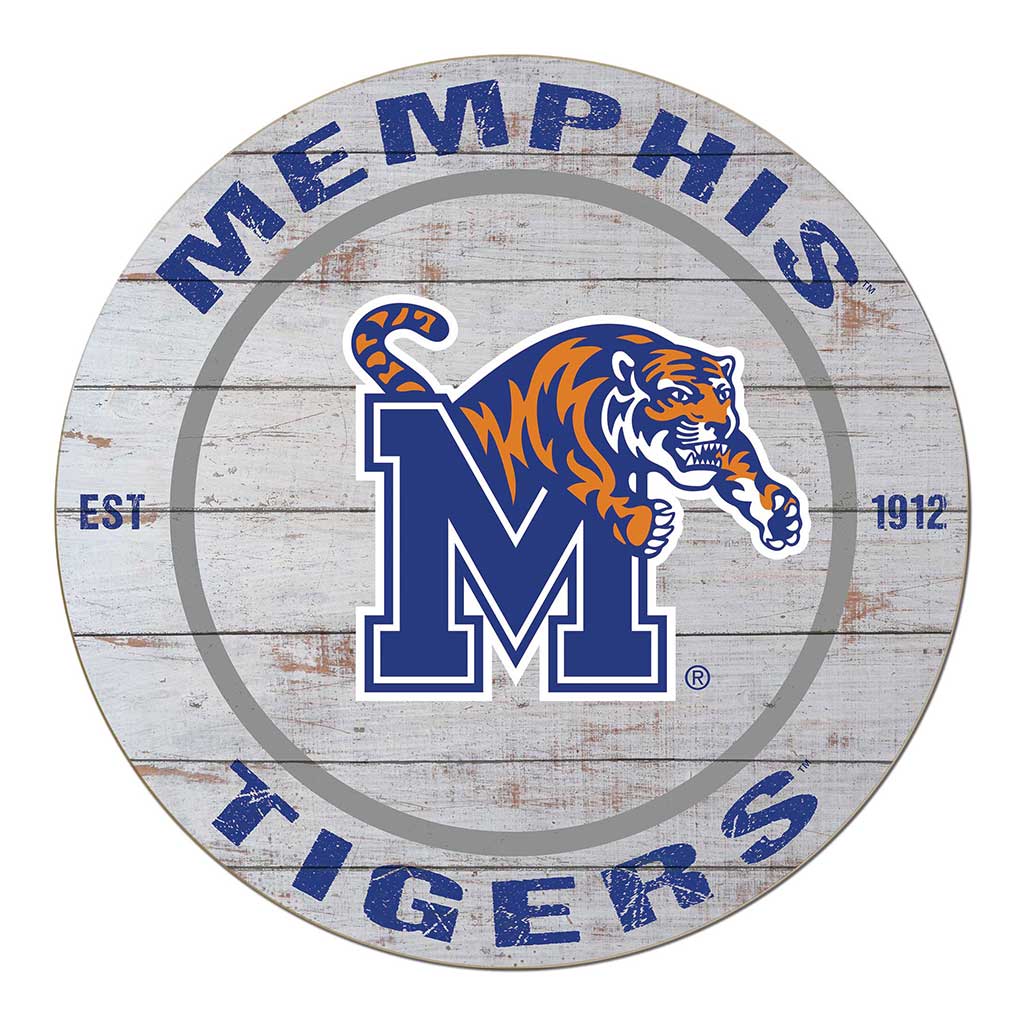 20x20 Weathered Circle Memphis Tigers