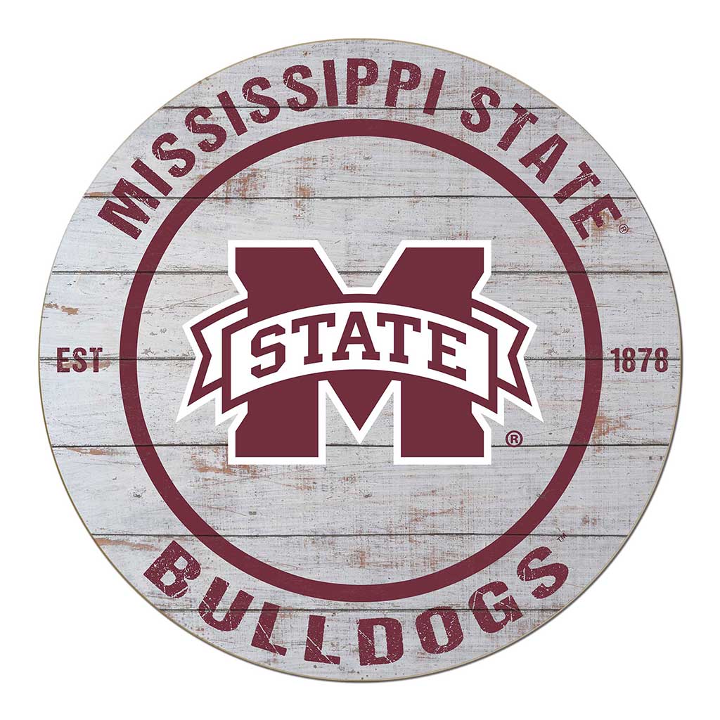 20x20 Weathered Circle Mississippi State Bulldogs