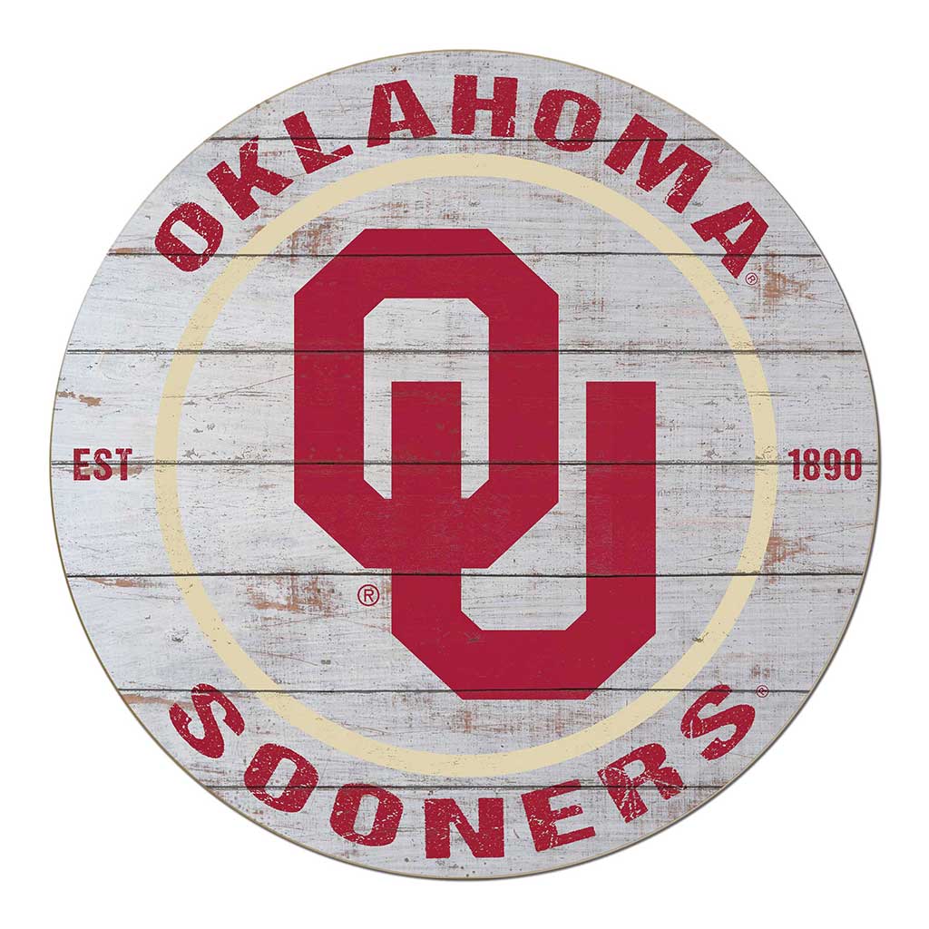 20x20 Weathered Circle Oklahoma Sooners