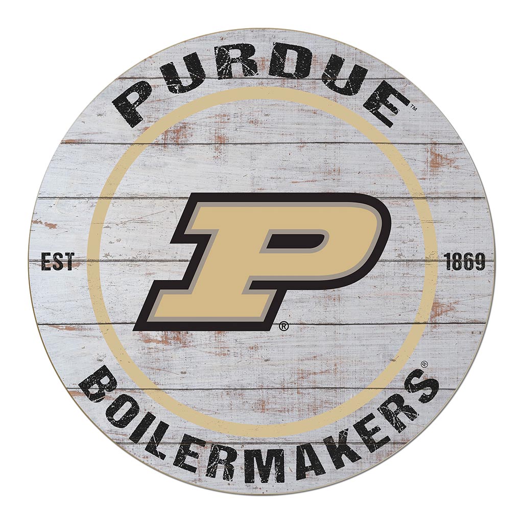 20x20 Weathered Circle Purdue Boilermakers
