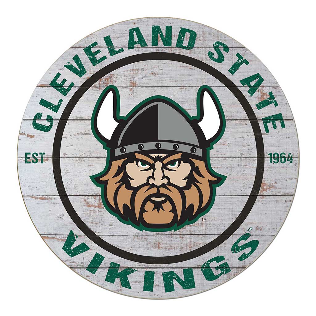 20x20 Weathered Circle Cleveland State Vikings