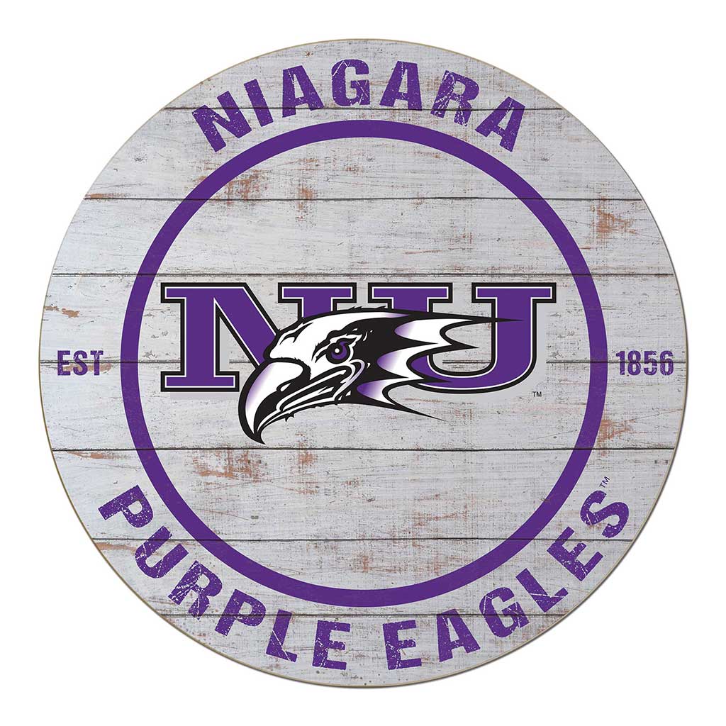 20x20 Weathered Circle Niagara University Purple Eagles