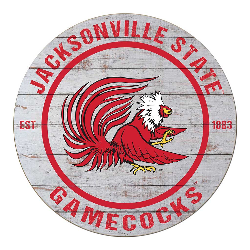20x20 Weathered Circle Jacksonville State Gamecocks