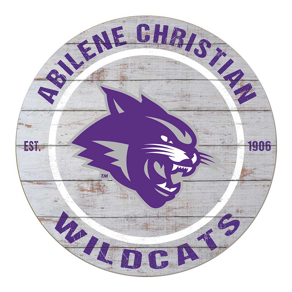 20x20 Weathered Circle Abilene Christian Wildcats
