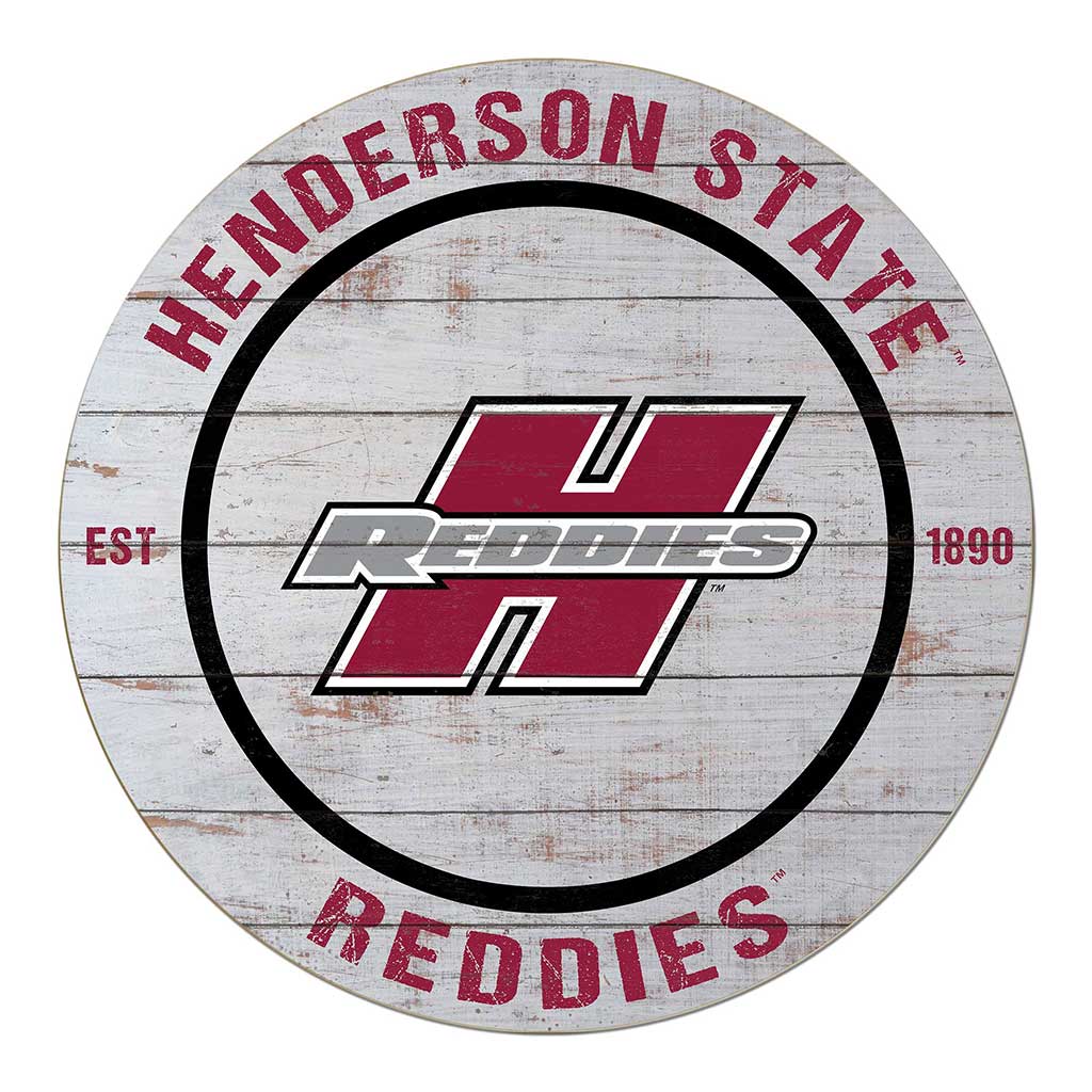 20x20 Weathered Circle Henderson State University Reddies