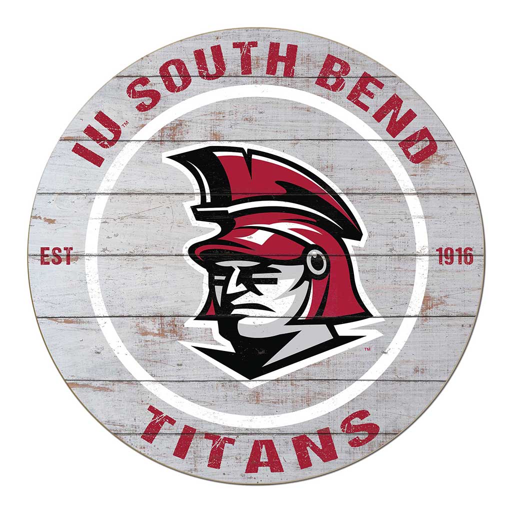 20x20 Weathered Circle Indiana University South Bend Titans