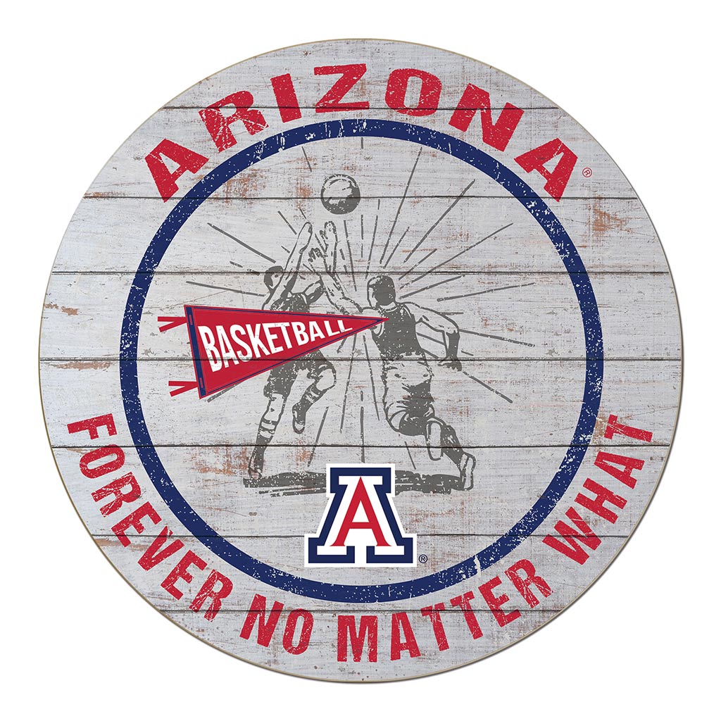 20x20 Throwback Weathered Circle Arizona Wildcats Basketball