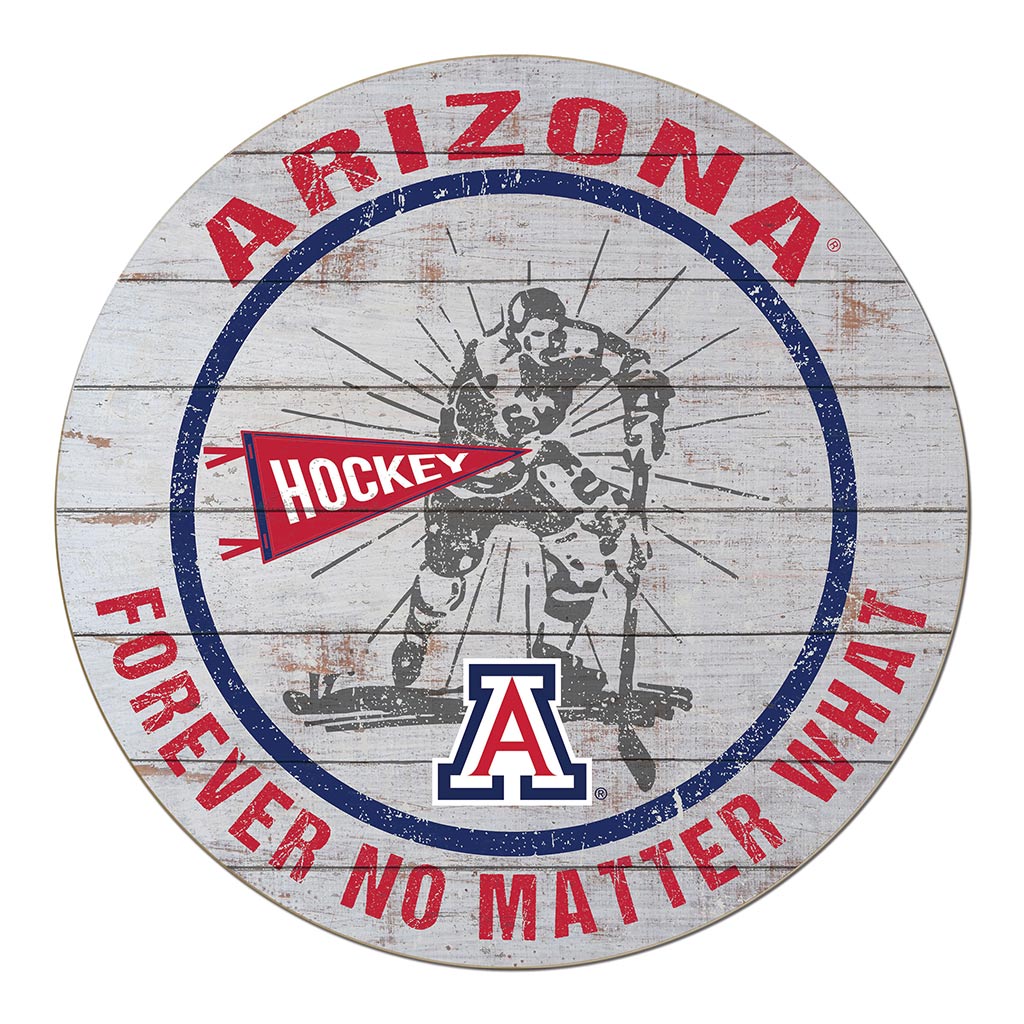 20x20 Throwback Weathered Circle Arizona Wildcats Hockey