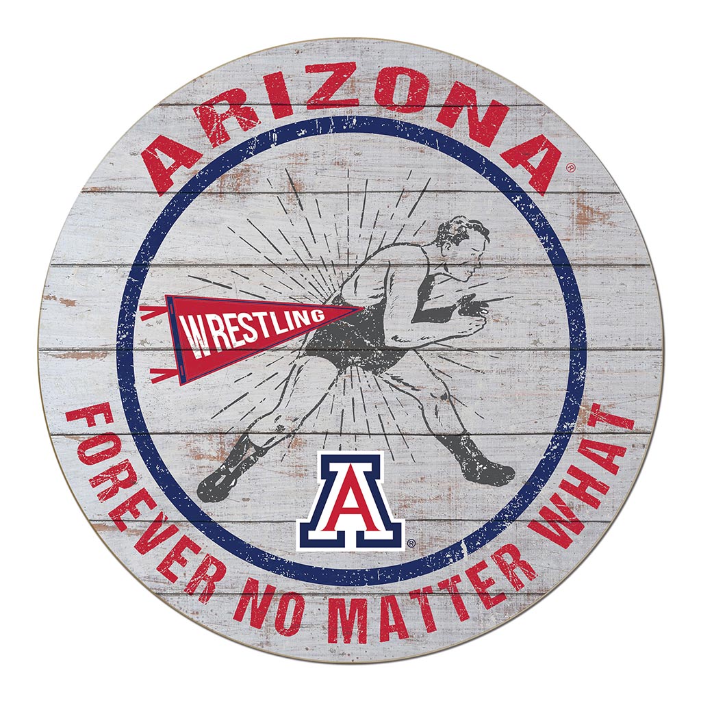 20x20 Throwback Weathered Circle Arizona Wildcats Wrestling