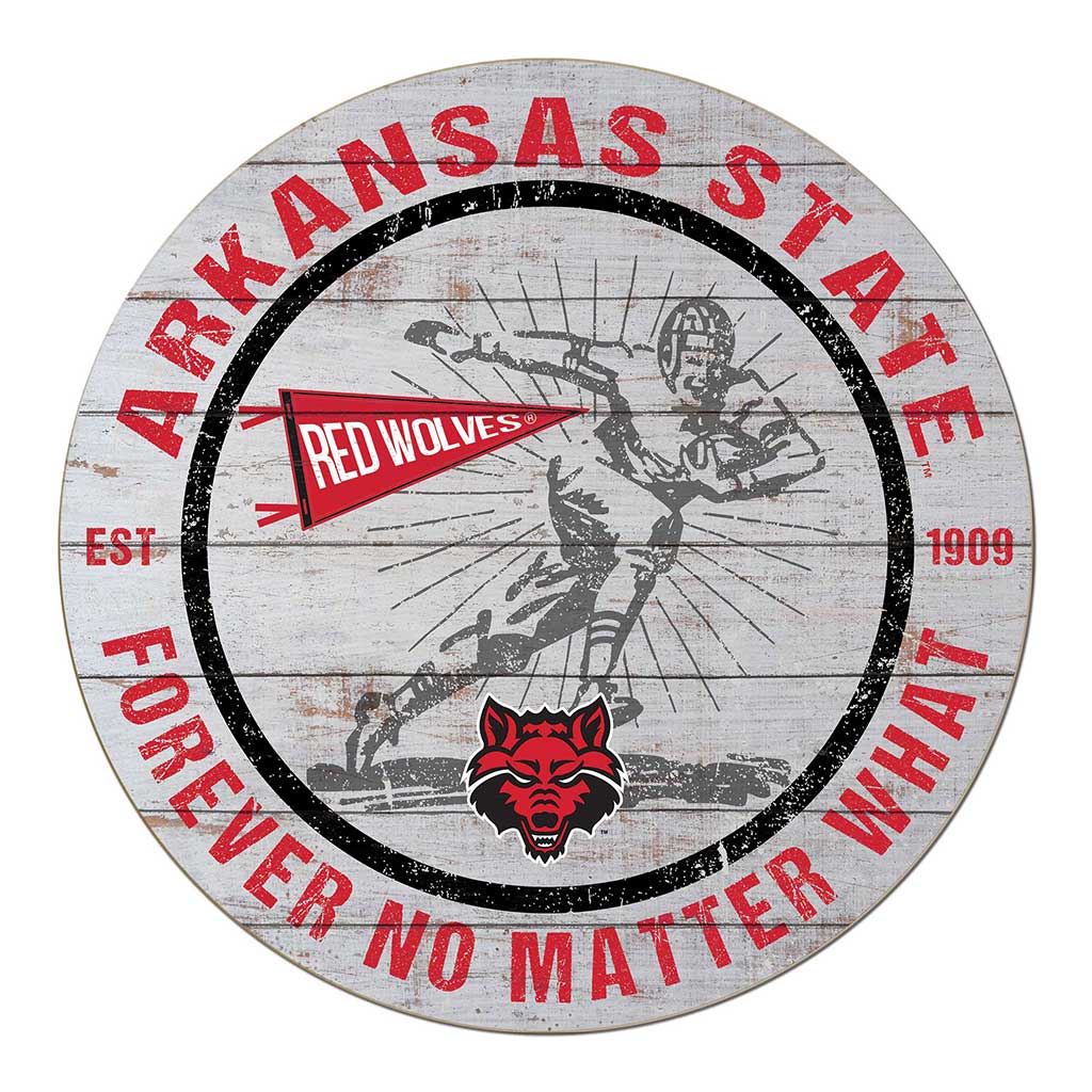 20x20 Throwback Weathered Circle Arkansas State Red Wolves