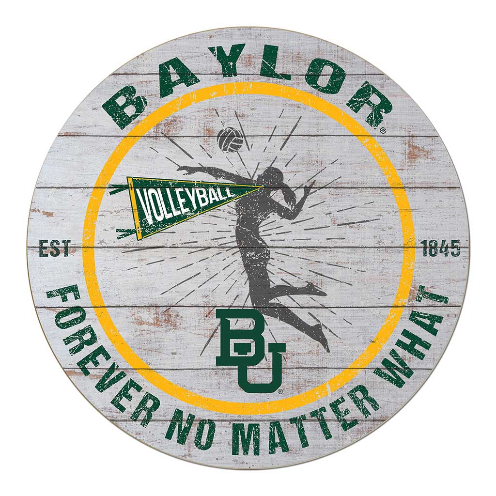 20x20 Throwback Weathered Circle Baylor Bears Volleyball Girls
