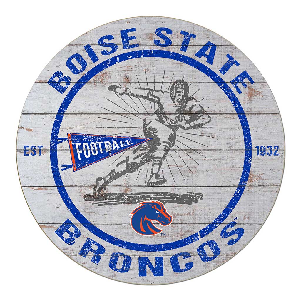 20x20 Throwback Weathered Circle Boise State Broncos