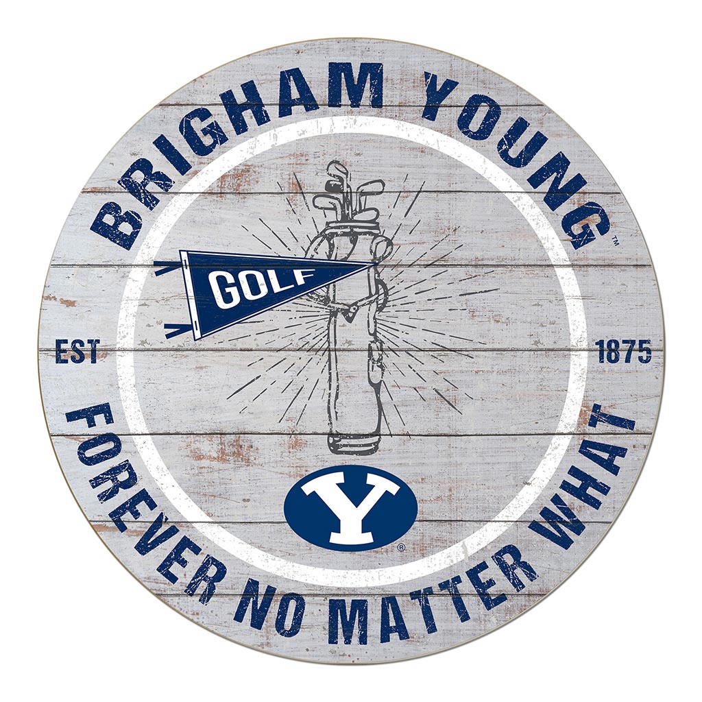 20x20 Throwback Weathered Circle Brigham Young Cougars Golf