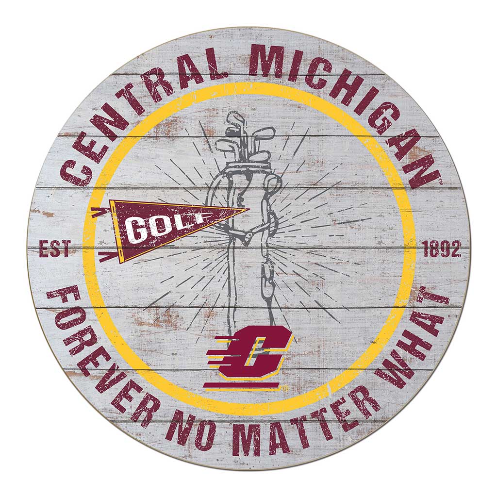 20x20 Throwback Weathered Circle Central Michigan Chippewas Golf