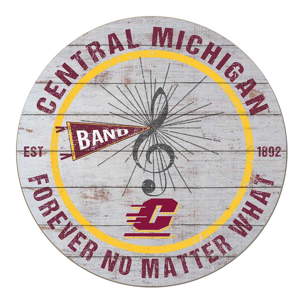 20x20 Throwback Weathered Circle Central Michigan Chippewas Band