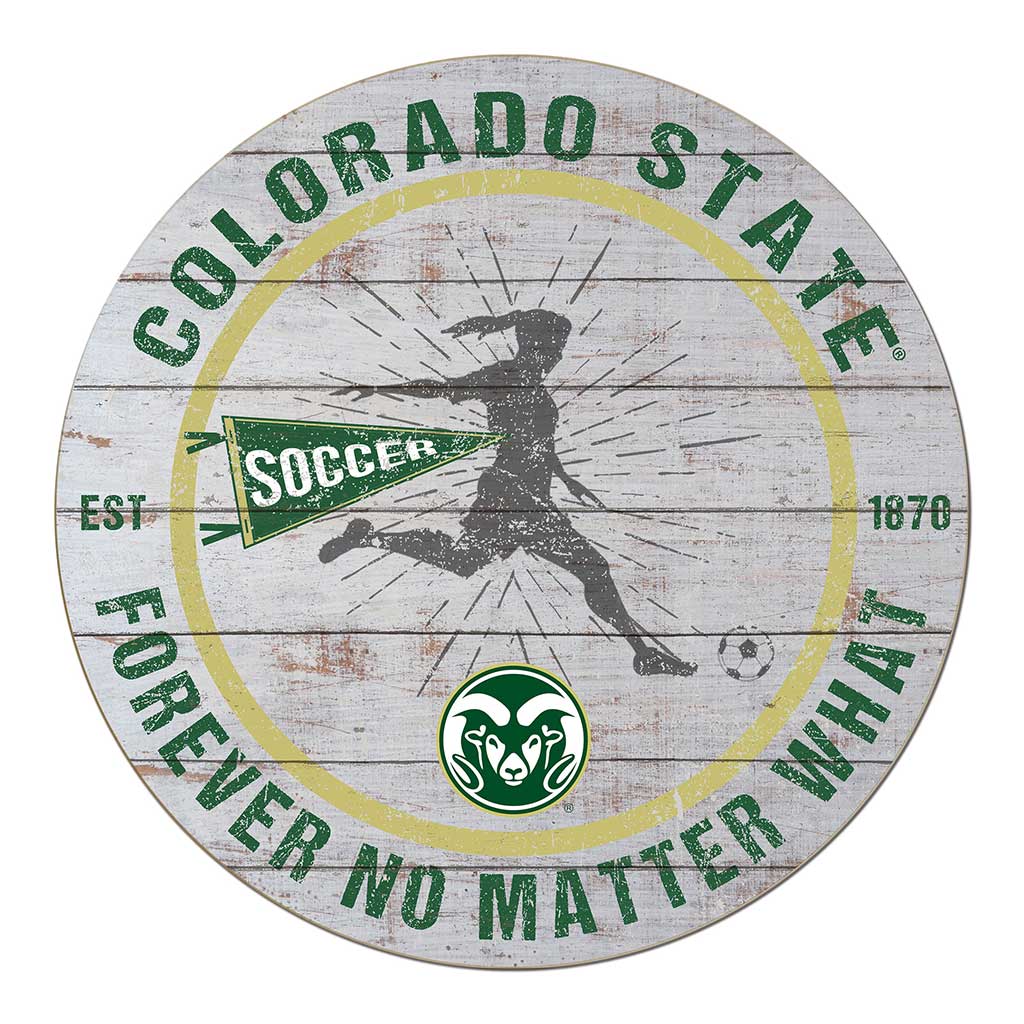 20x20 Throwback Weathered Circle Colorado State-Ft. Collins Rams Soccer Girls