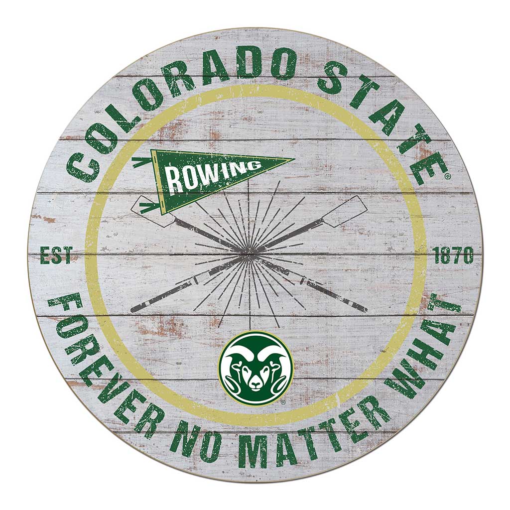 20x20 Throwback Weathered Circle Colorado State-Ft. Collins Rams Rowing