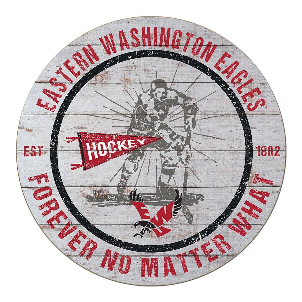 20x20 Throwback Weathered Circle Eastern Washington Eagles Hockey