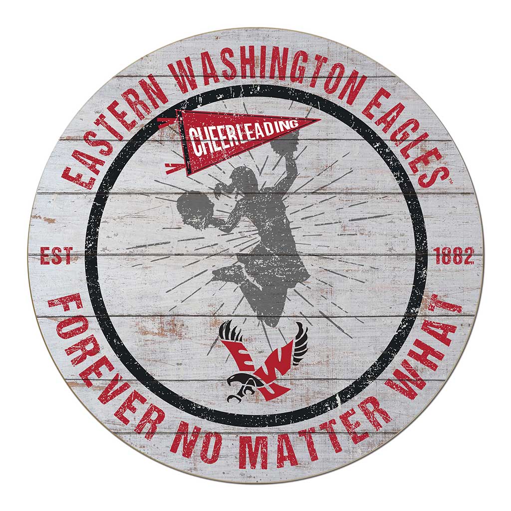 20x20 Throwback Weathered Circle Eastern Washington Eagles Cheerleading