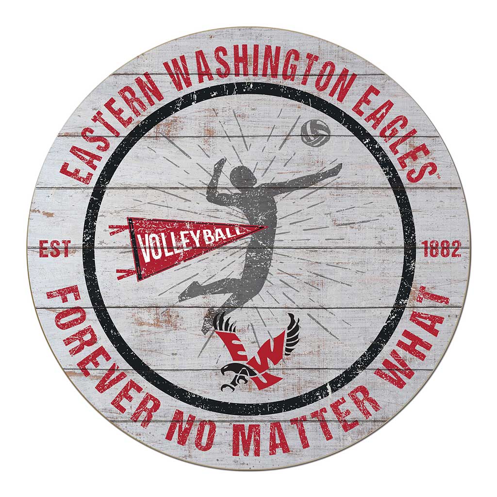 20x20 Throwback Weathered Circle Eastern Washington Eagles Volleyball