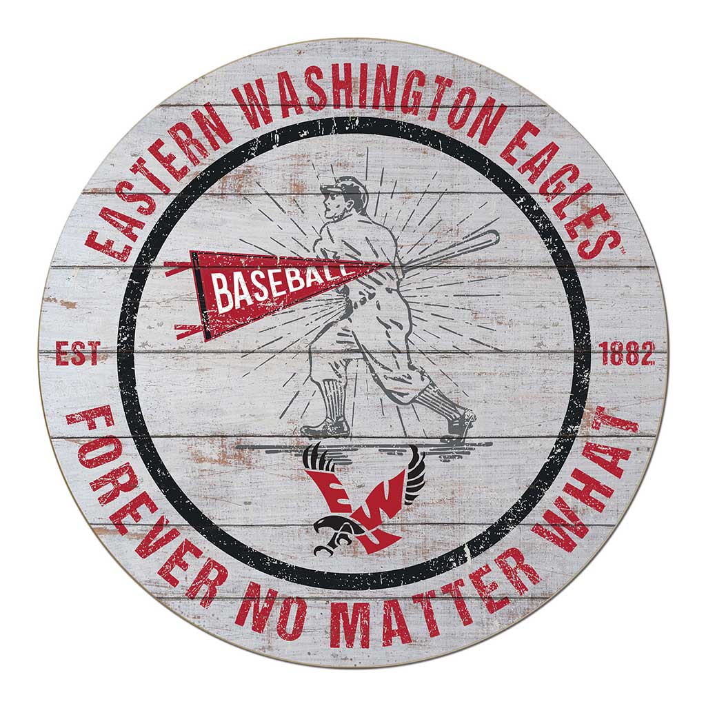 20x20 Throwback Weathered Circle Eastern Washington Eagles Baseball