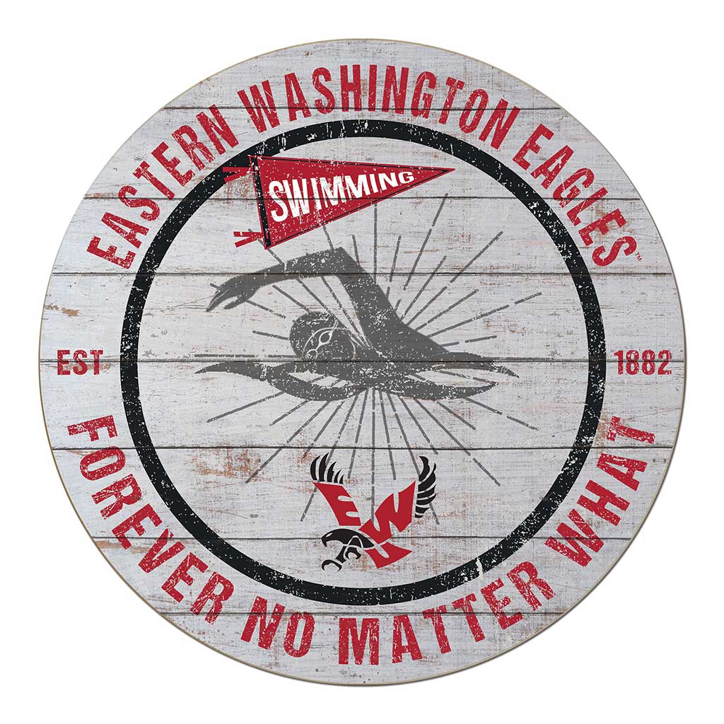 20x20 Throwback Weathered Circle Eastern Washington Eagles Swimming