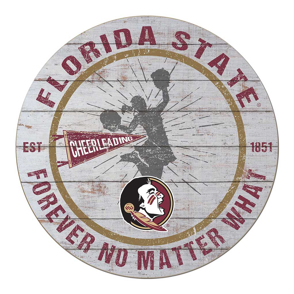 20x20 Throwback Weathered Circle Florida State Seminoles Cheerleading