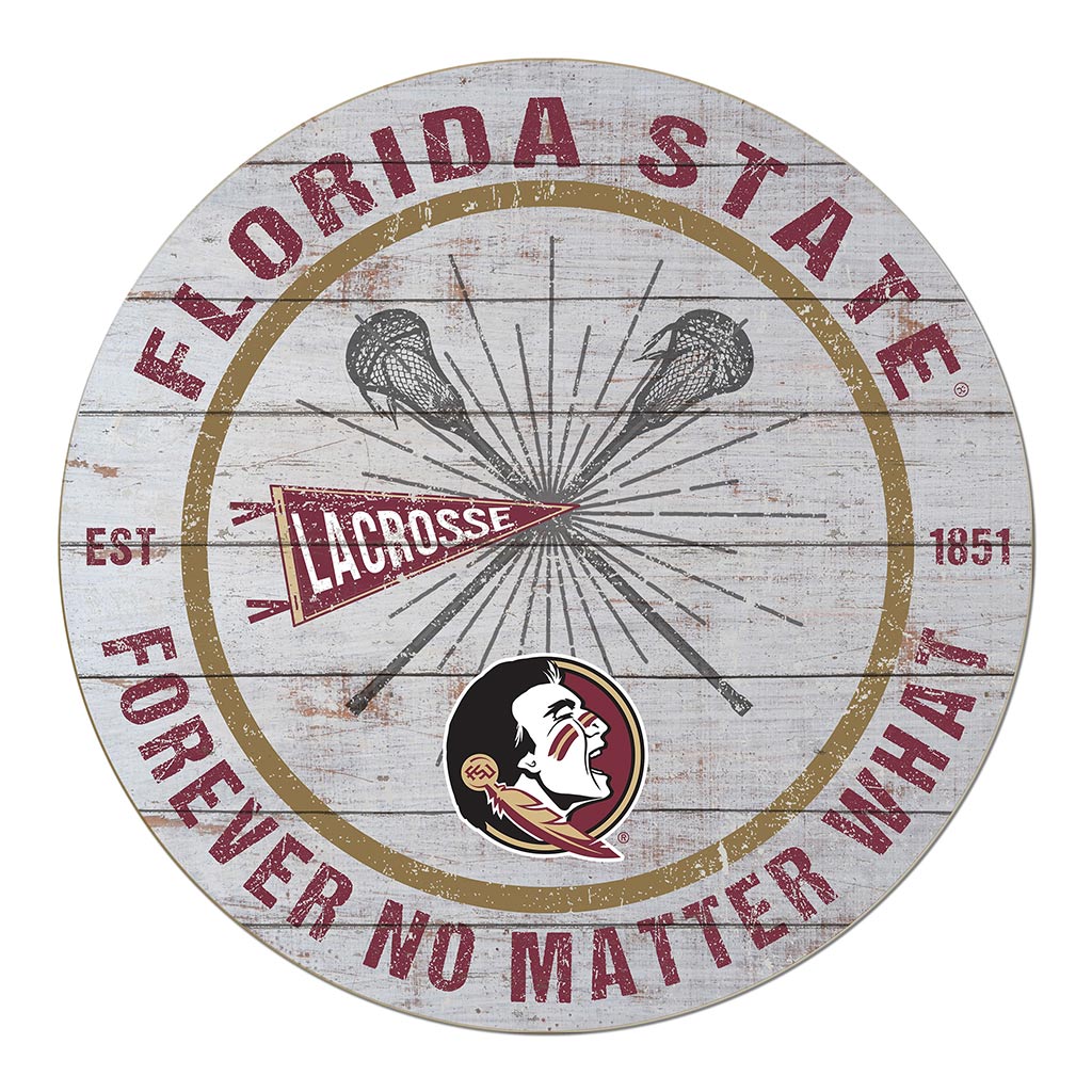 20x20 Throwback Weathered Circle Florida State Seminoles Lacrosse