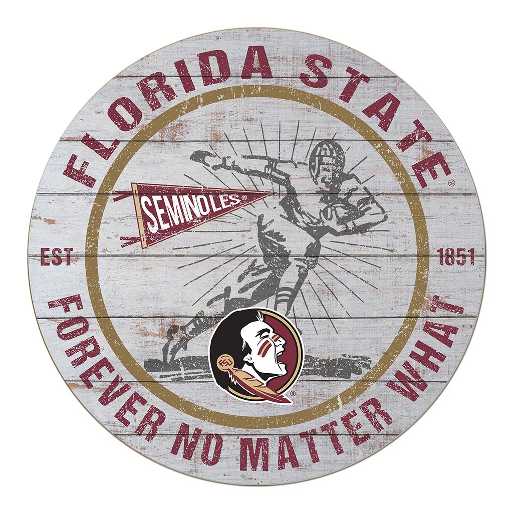 20x20 Throwback Weathered Circle Florida State Seminoles