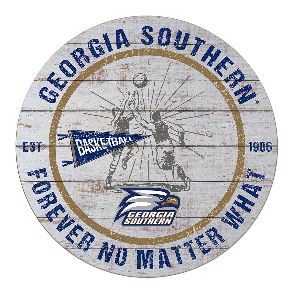 20x20 Throwback Weathered Circle Georgia Southern Eagles Basketball