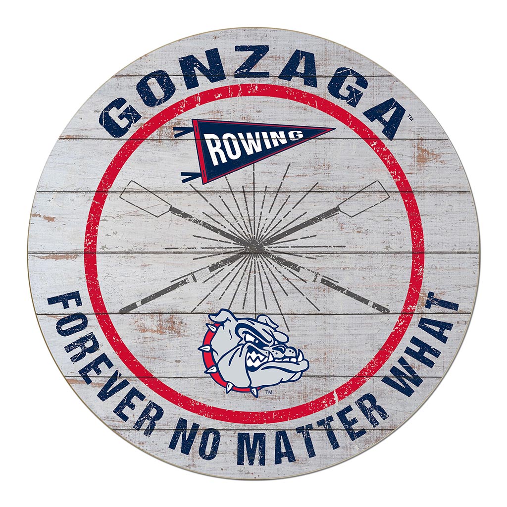 20x20 Throwback Weathered Circle Gonzaga Bulldogs Rowing