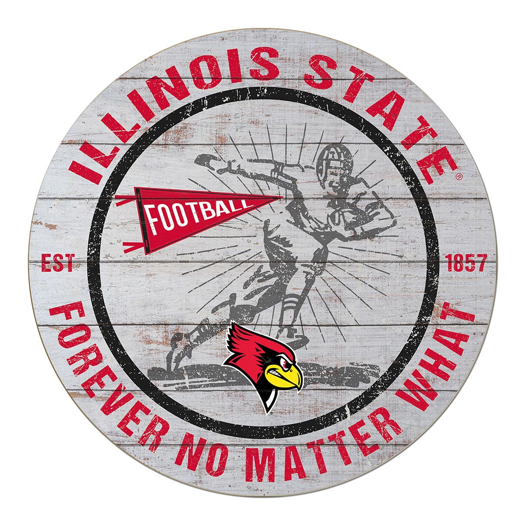 20x20 Throwback Weathered Circle Illinois State Redbirds