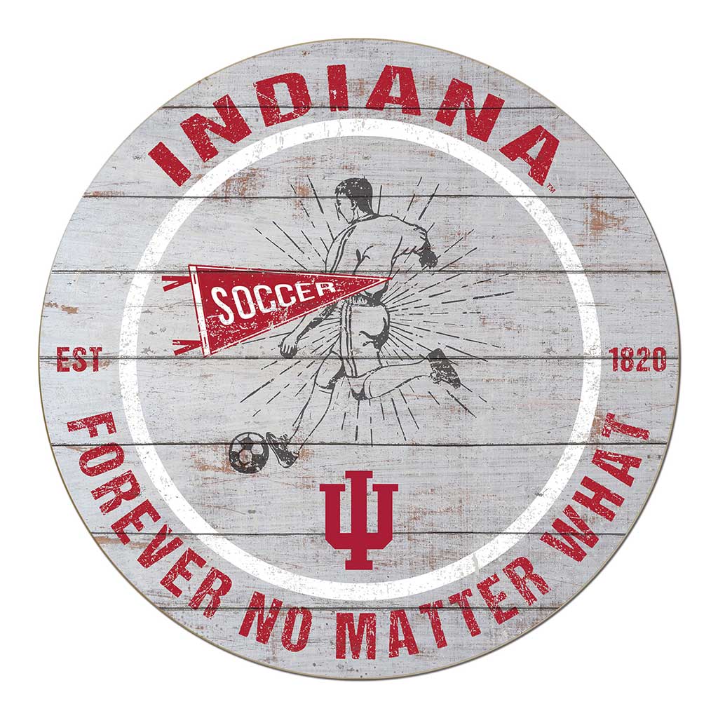 20x20 Throwback Weathered Circle Indiana Hoosiers Soccer
