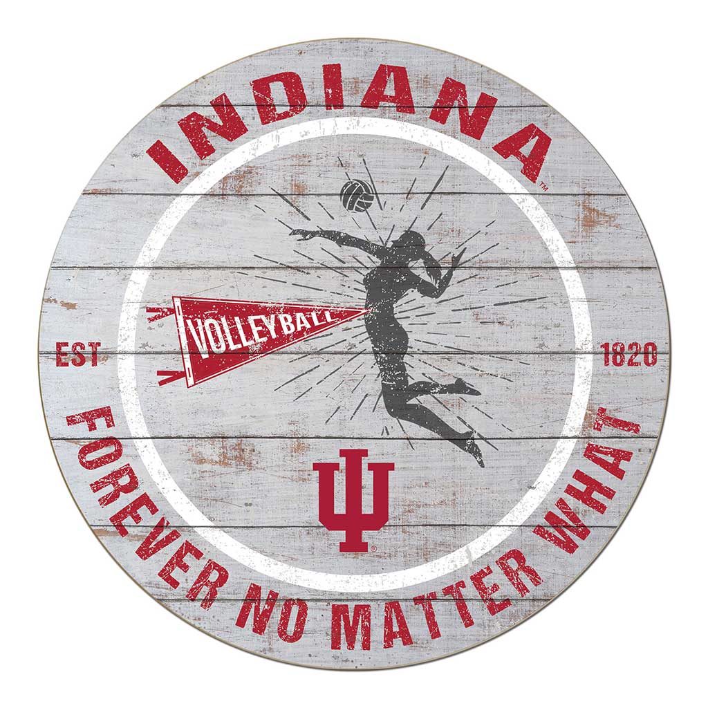 20x20 Throwback Weathered Circle Indiana Hoosiers Volleyball Girls