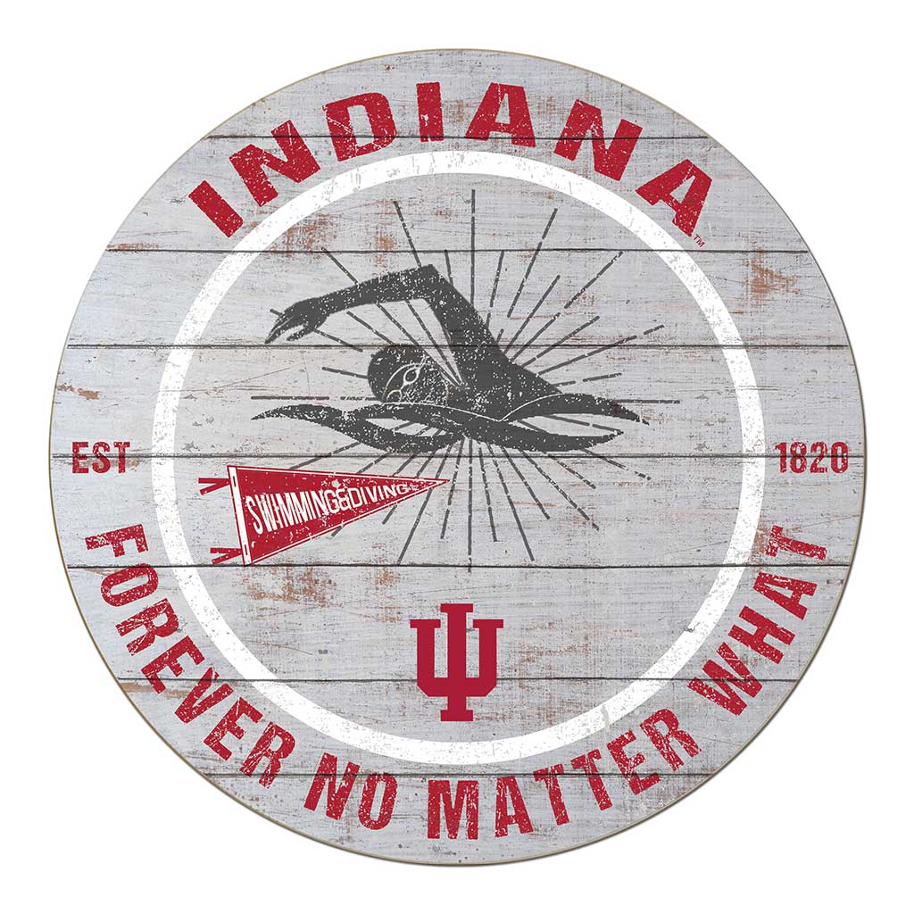 20x20 Throwback Weathered Circle Indiana Hoosiers Swimming