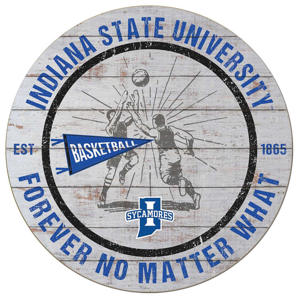 20x20 Throwback Weathered Circle Indiana State Sycamores Basketball