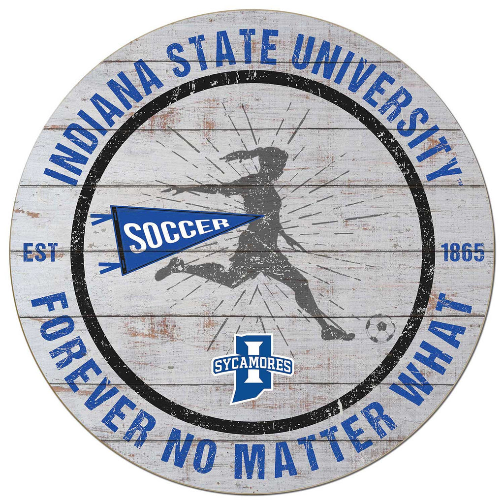 20x20 Throwback Weathered Circle Indiana State Sycamores Soccer Girls