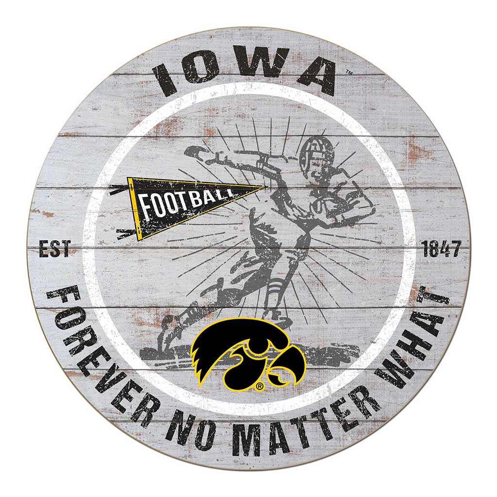 20x20 Throwback Weathered Circle Iowa Hawkeyes