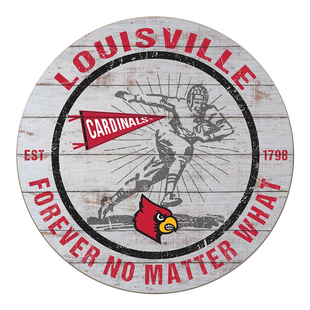 20x20 Throwback Weathered Circle Louisville Cardinals