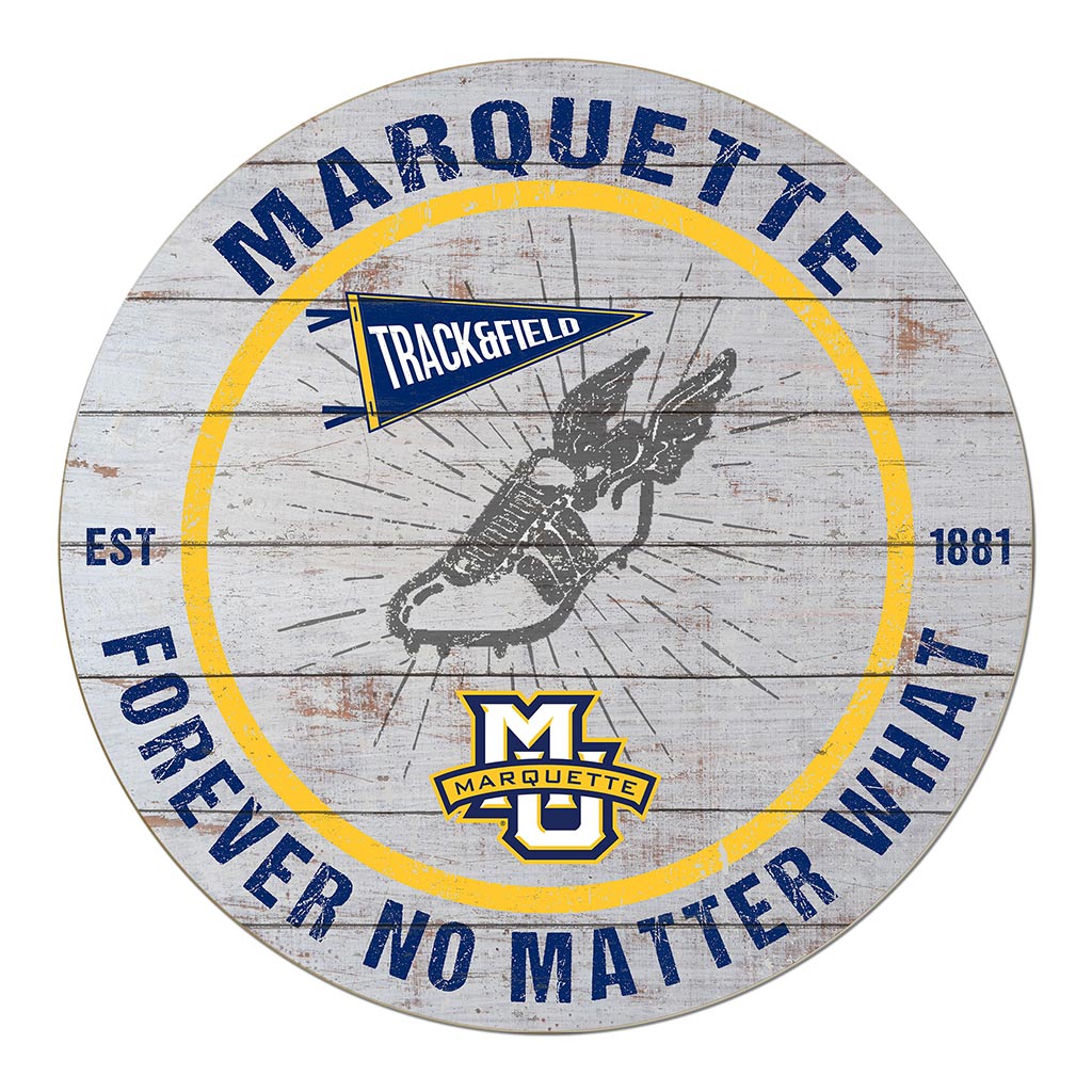 20x20 Throwback Weathered Circle Marquette Golden Eagles Track