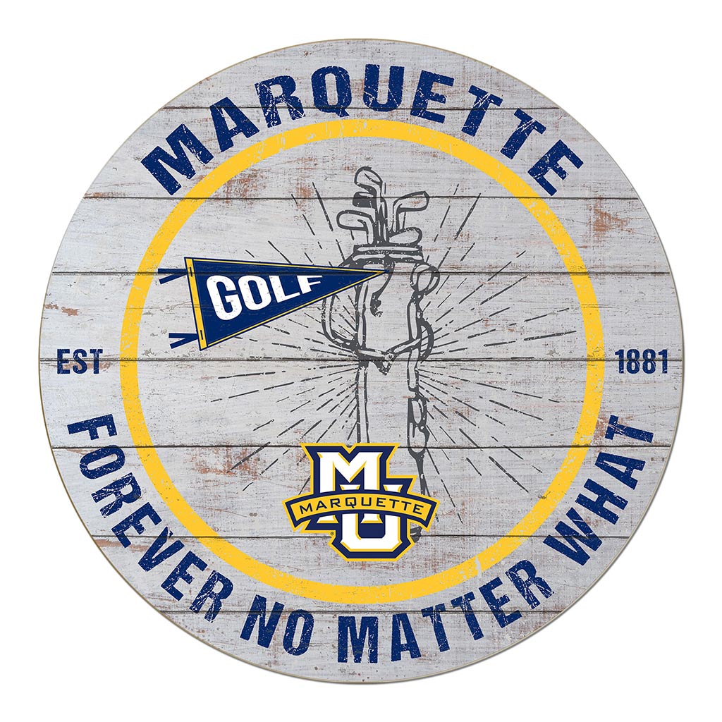20x20 Throwback Weathered Circle Marquette Golden Eagles Golf