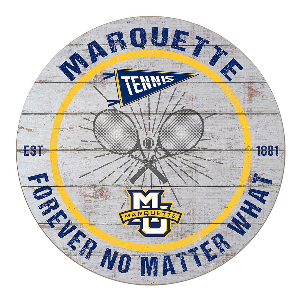 20x20 Throwback Weathered Circle Marquette Golden Eagles Tennis