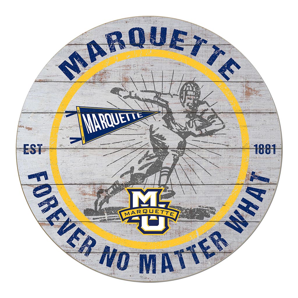 20x20 Throwback Weathered Circle Marquette Golden Eagles