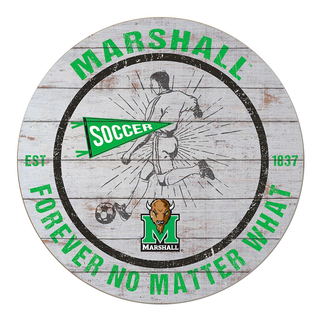 20x20 Throwback Weathered Circle Marshall Thundering Herd Soccer