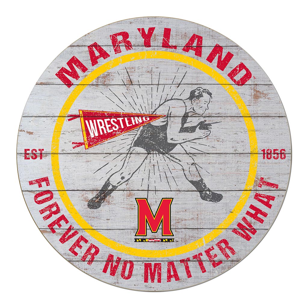 20x20 Throwback Weathered Circle Maryland Terrapins Wrestling