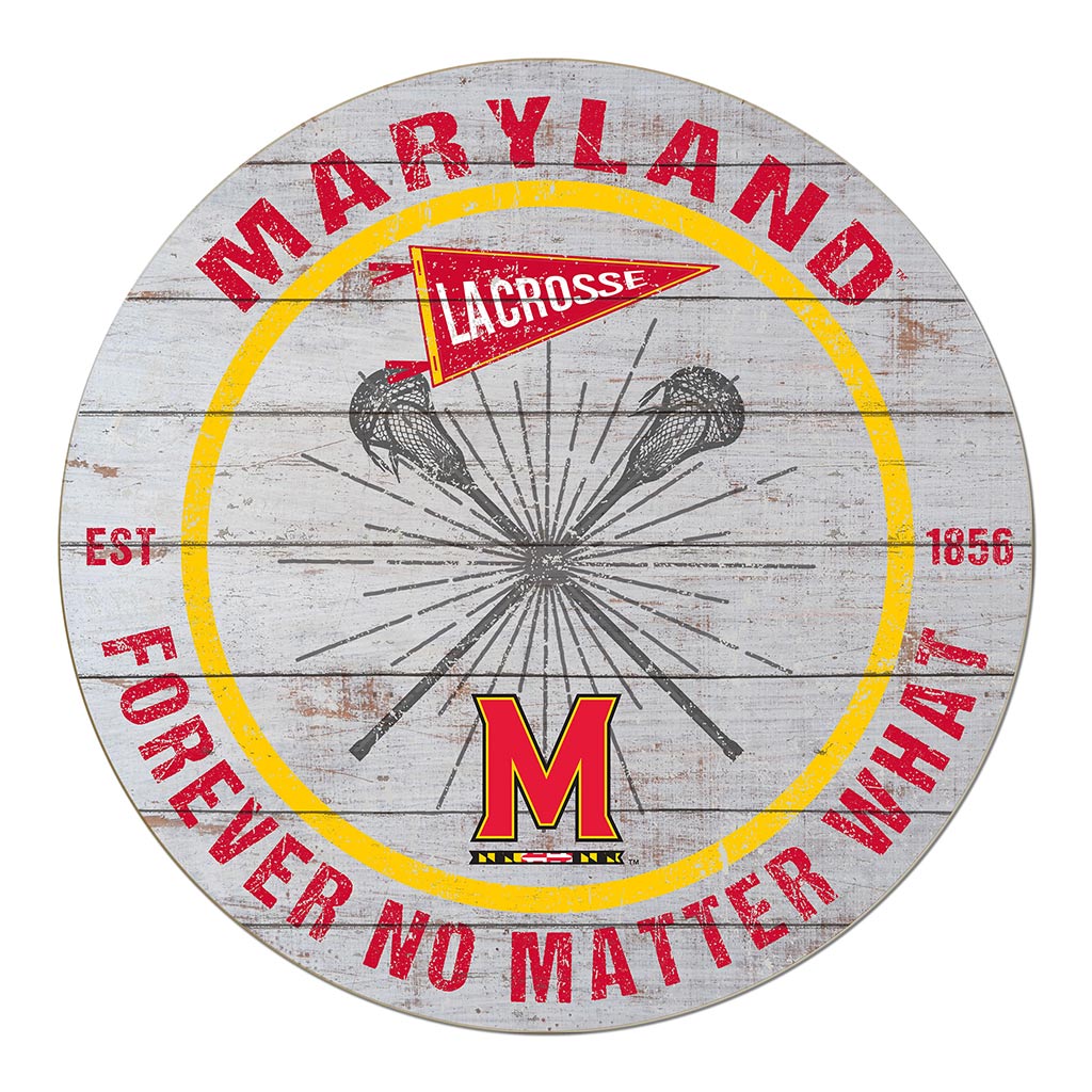 20x20 Throwback Weathered Circle Maryland Terrapins Lacrosse